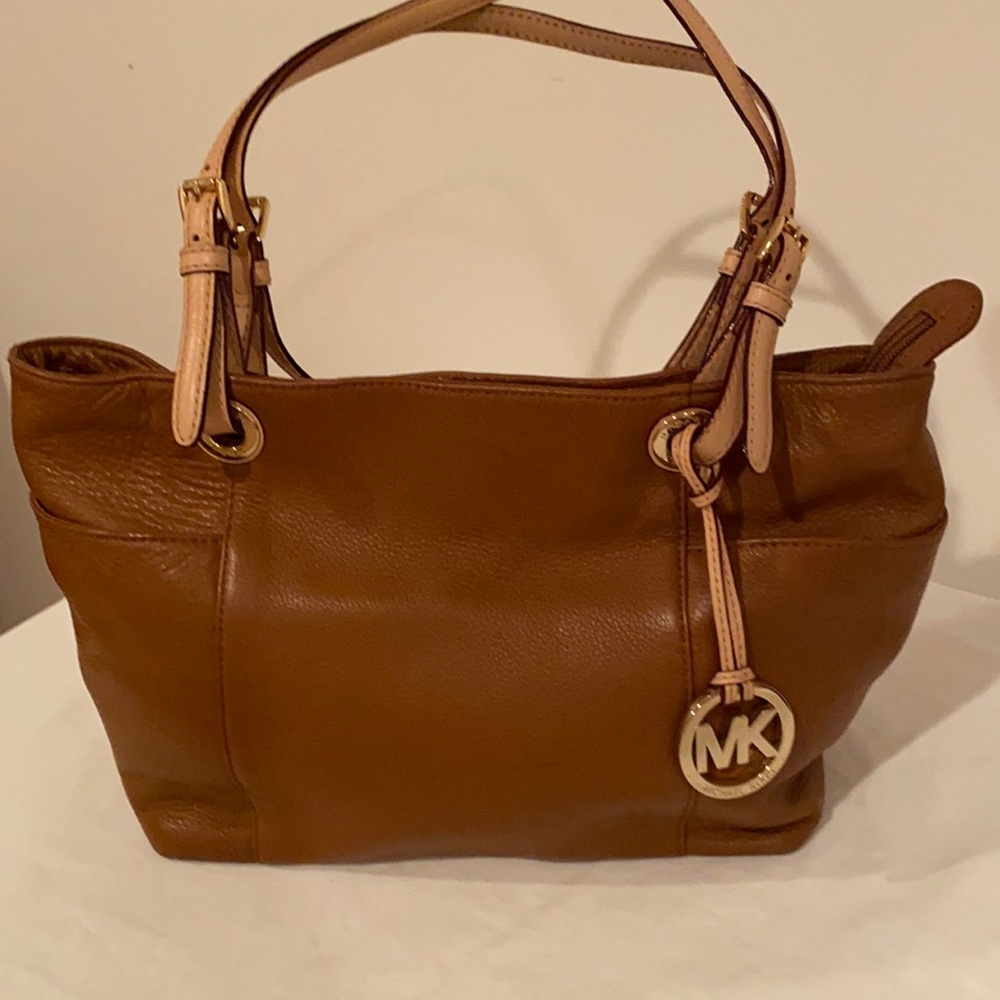 Michael Kors brown leather shoulder bag
